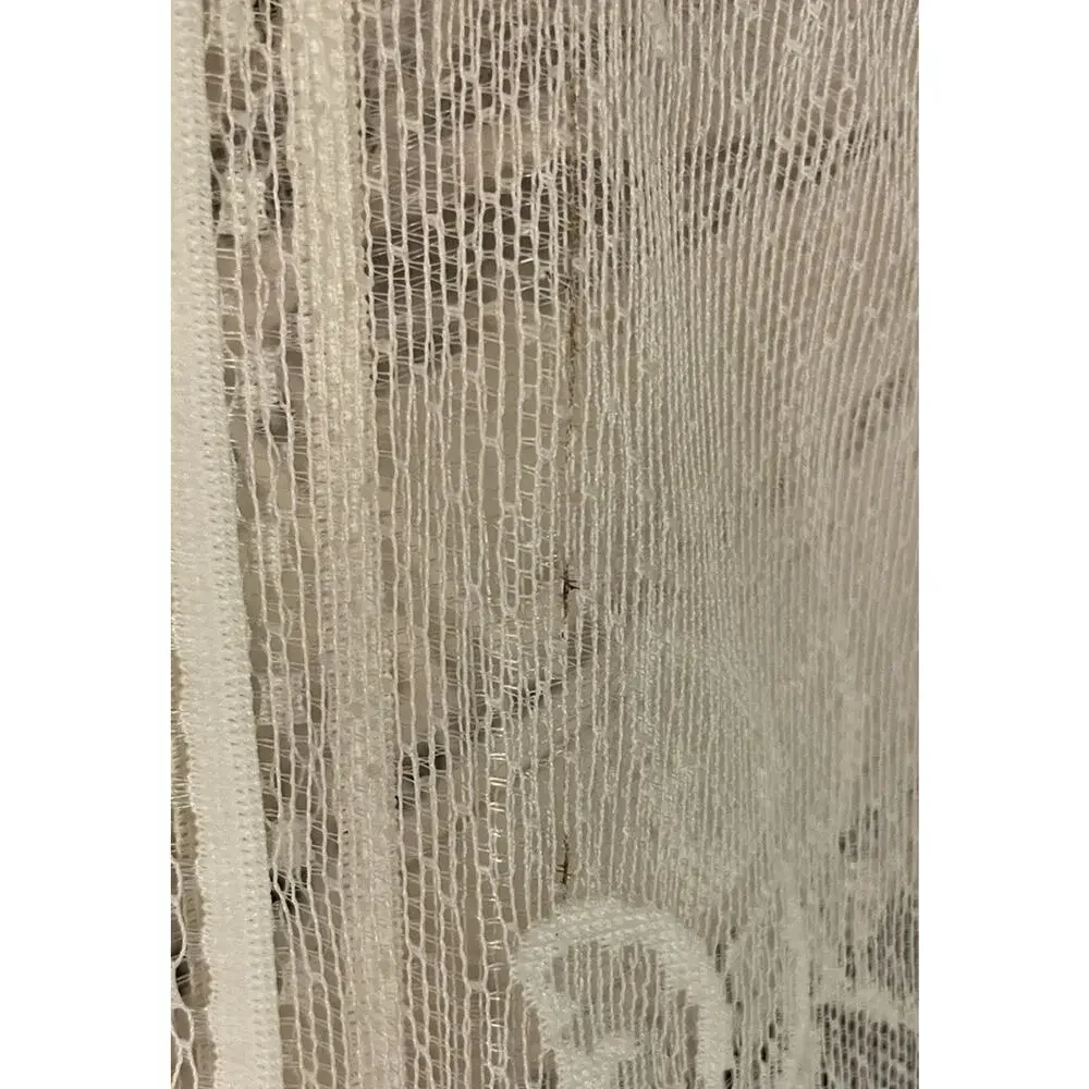 (QTY 4) Heritage Lace USA Polyester Heirloom Sheer Window Panels Ecru 60” x 54”